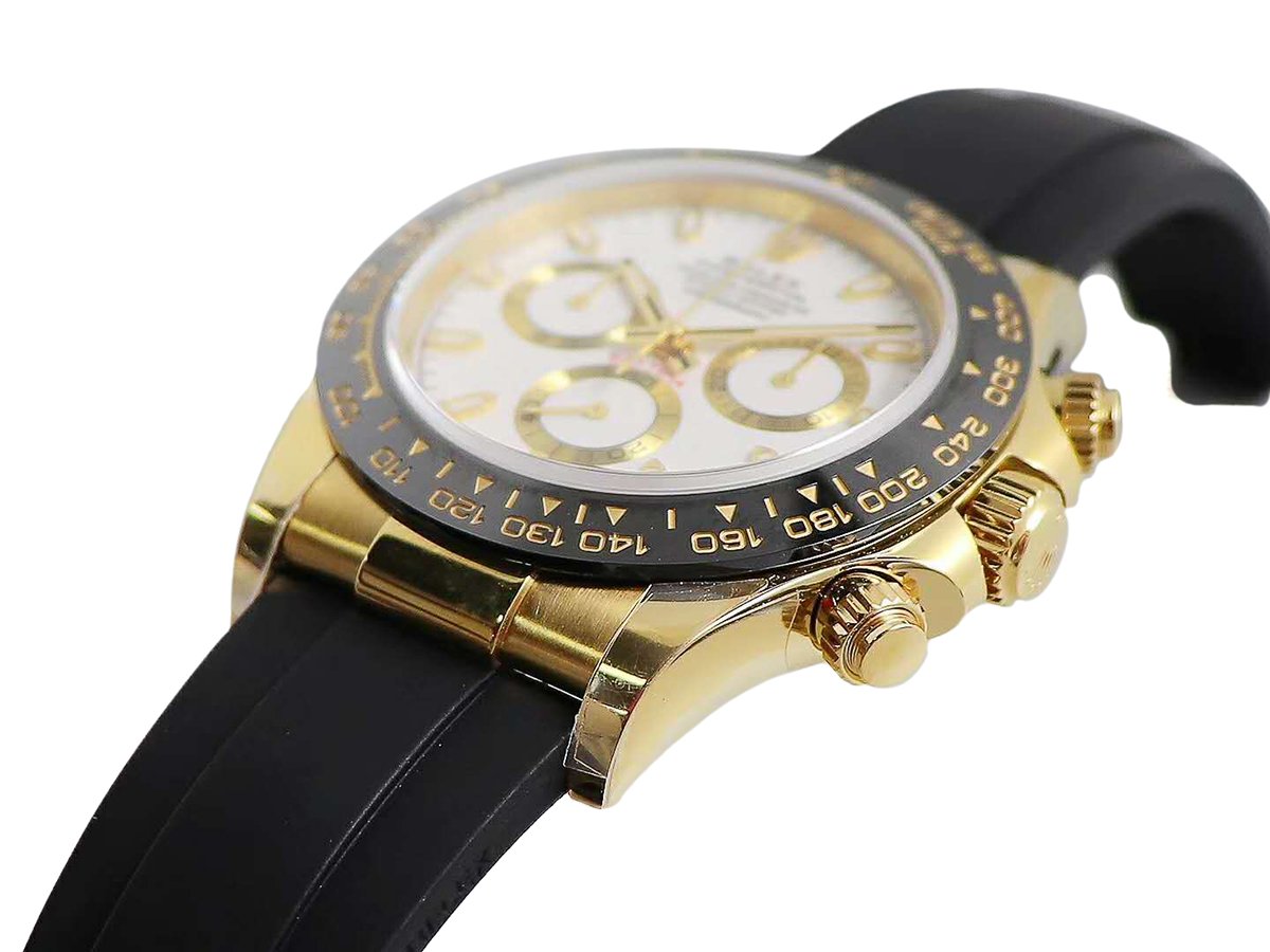 Daytona 116518LN White Dial in Yellow Gold
