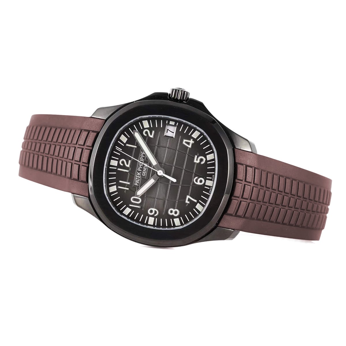 Aquanaut 5167A ‘Black Venom Limited Edition’ Black Dial on Brown Rubber Strap