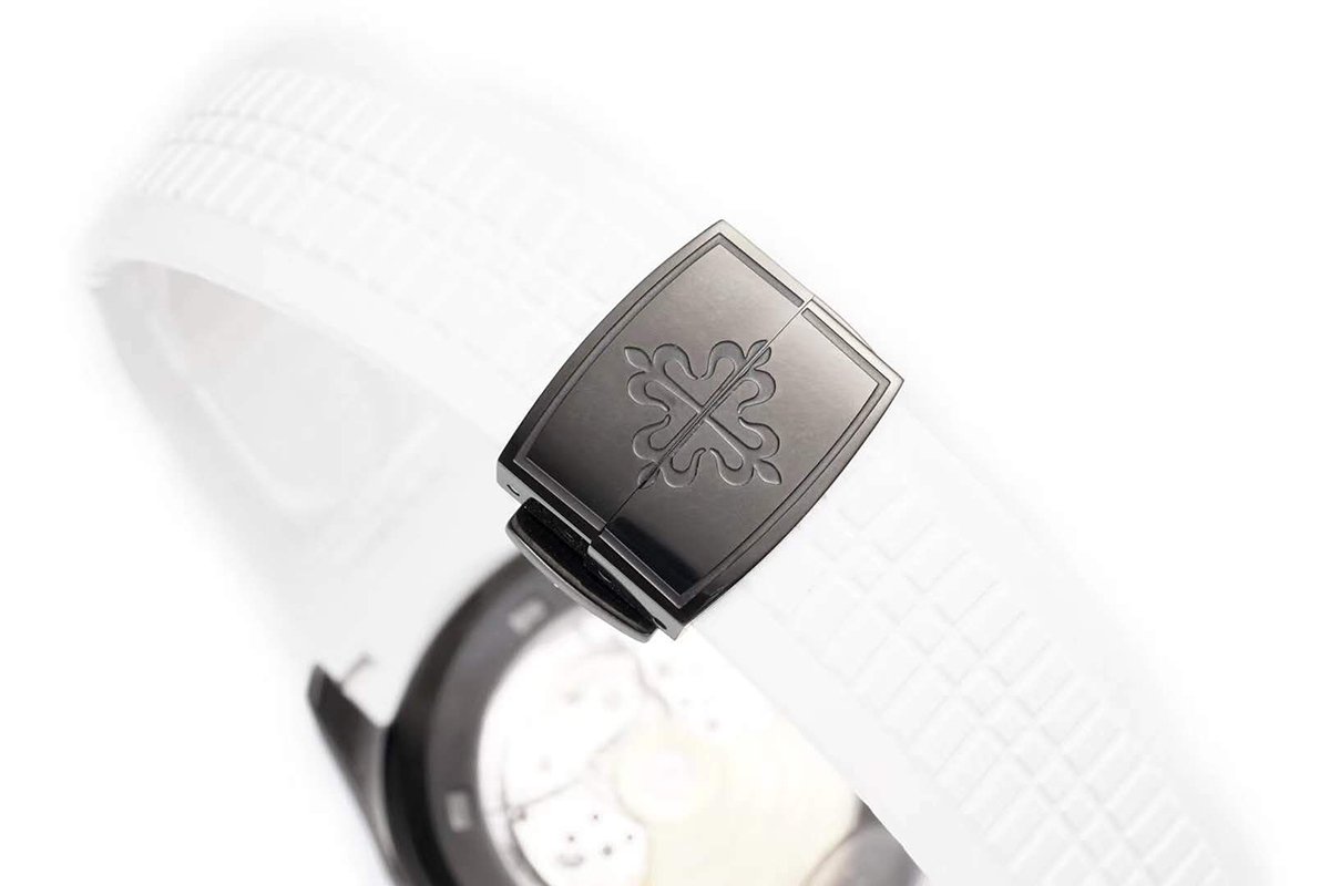 Aquanaut 5167A ‘Black Venom Limited Edition’ Black Dial on White Rubber Strap