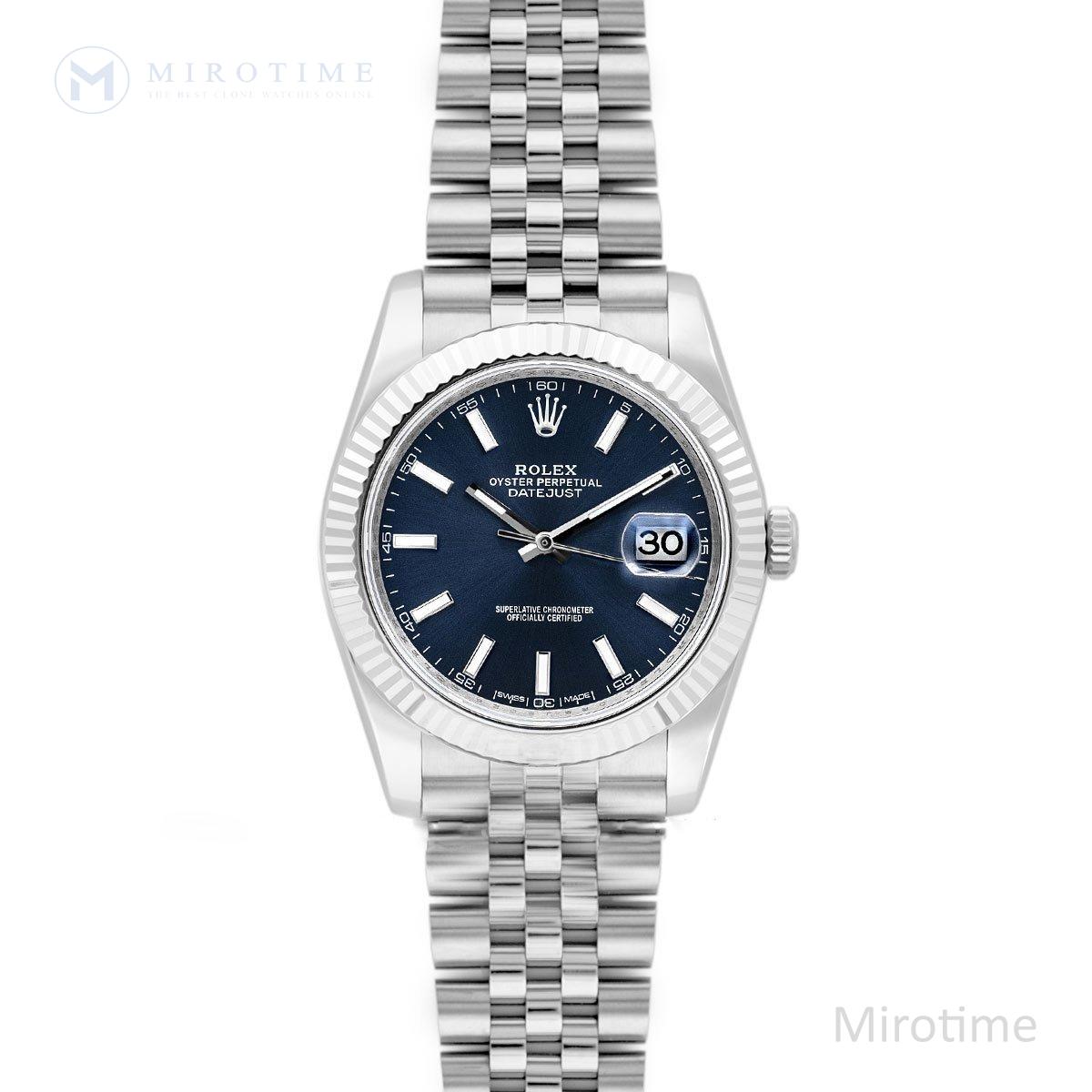 Datejust 41 126334 Blue Dial Stick Markers in White Gold