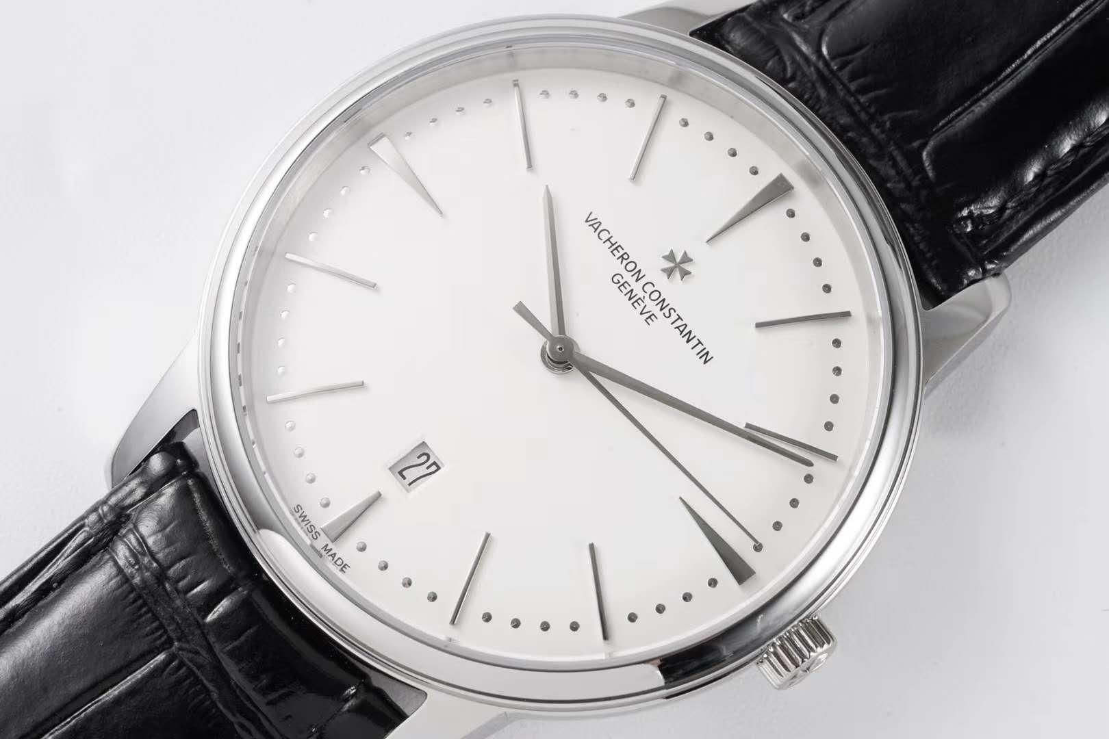 Patrimony White Dial in White Gold Ref: 85180