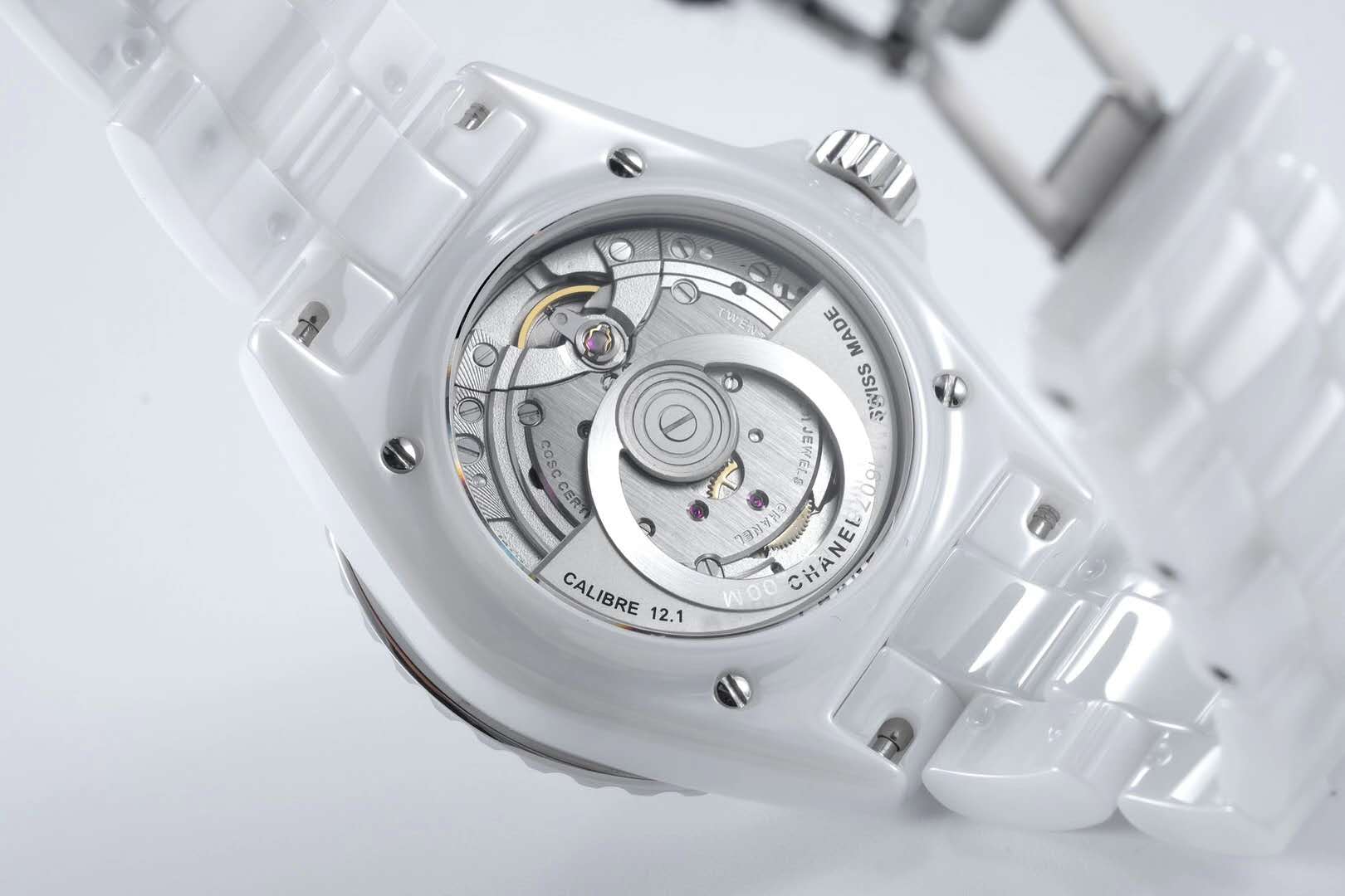 J12 White Ceramic and Steel with D1am0nd Markers Ref: H5705