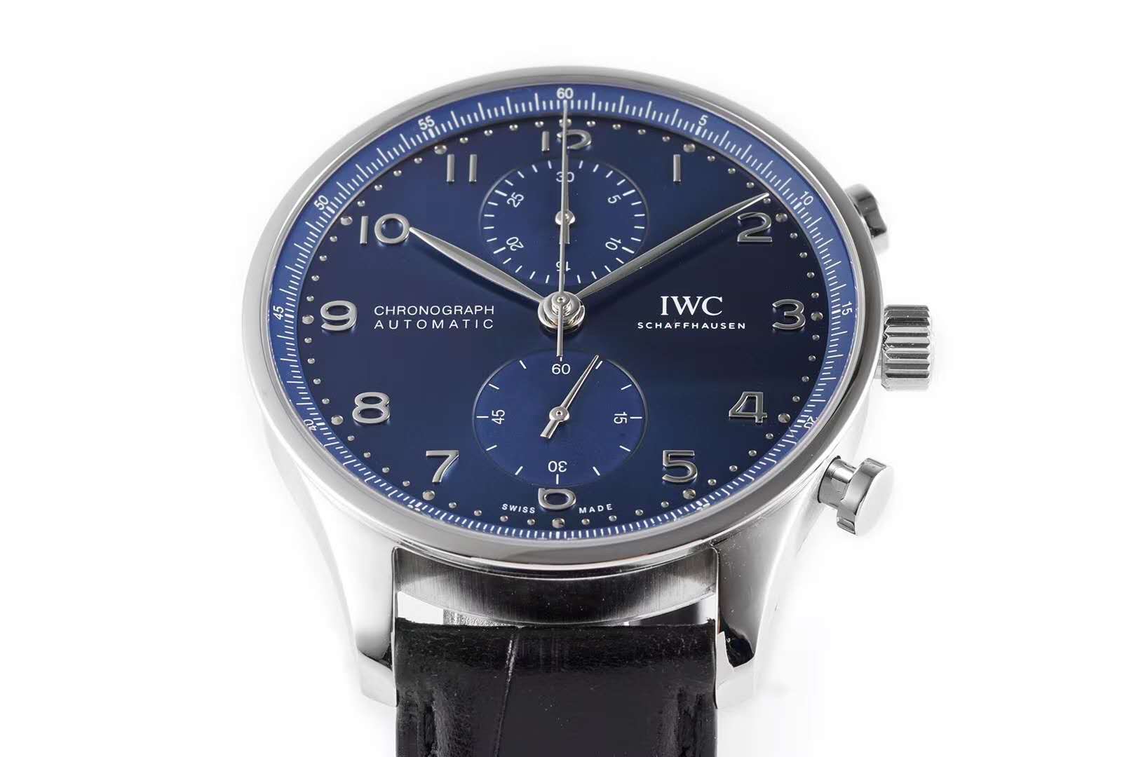 Portugieser Chronograph IW371606 Blue Dial in Steel