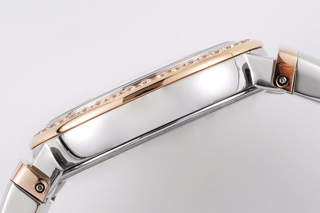 Lvcea Black Dial in Rose Gold/Steel