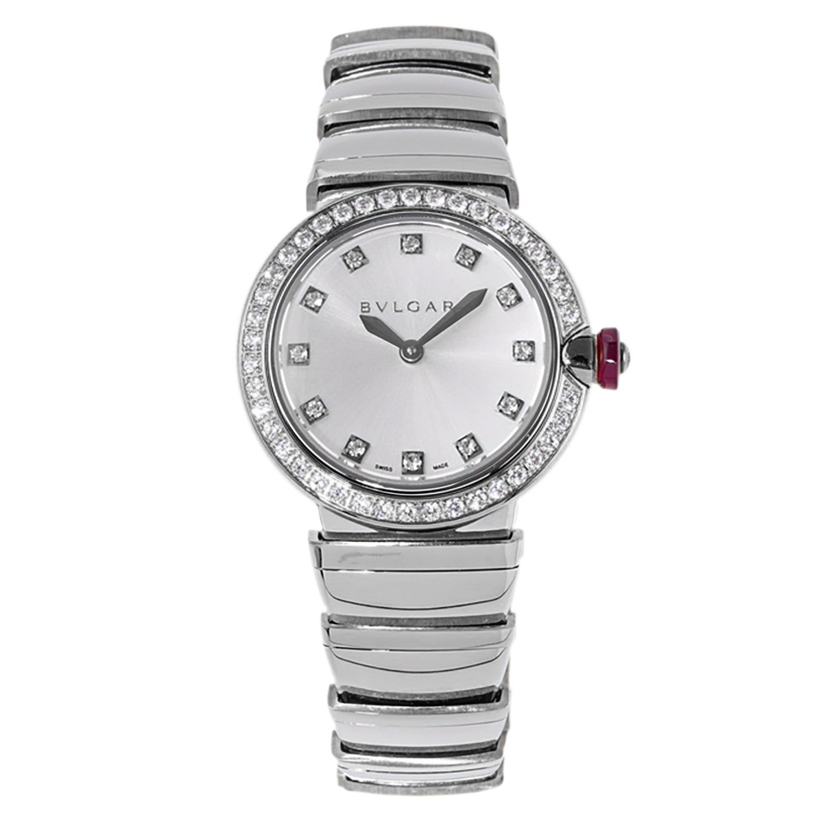 Lvcea Silver Dial in Steel with D1am0nd Bezel