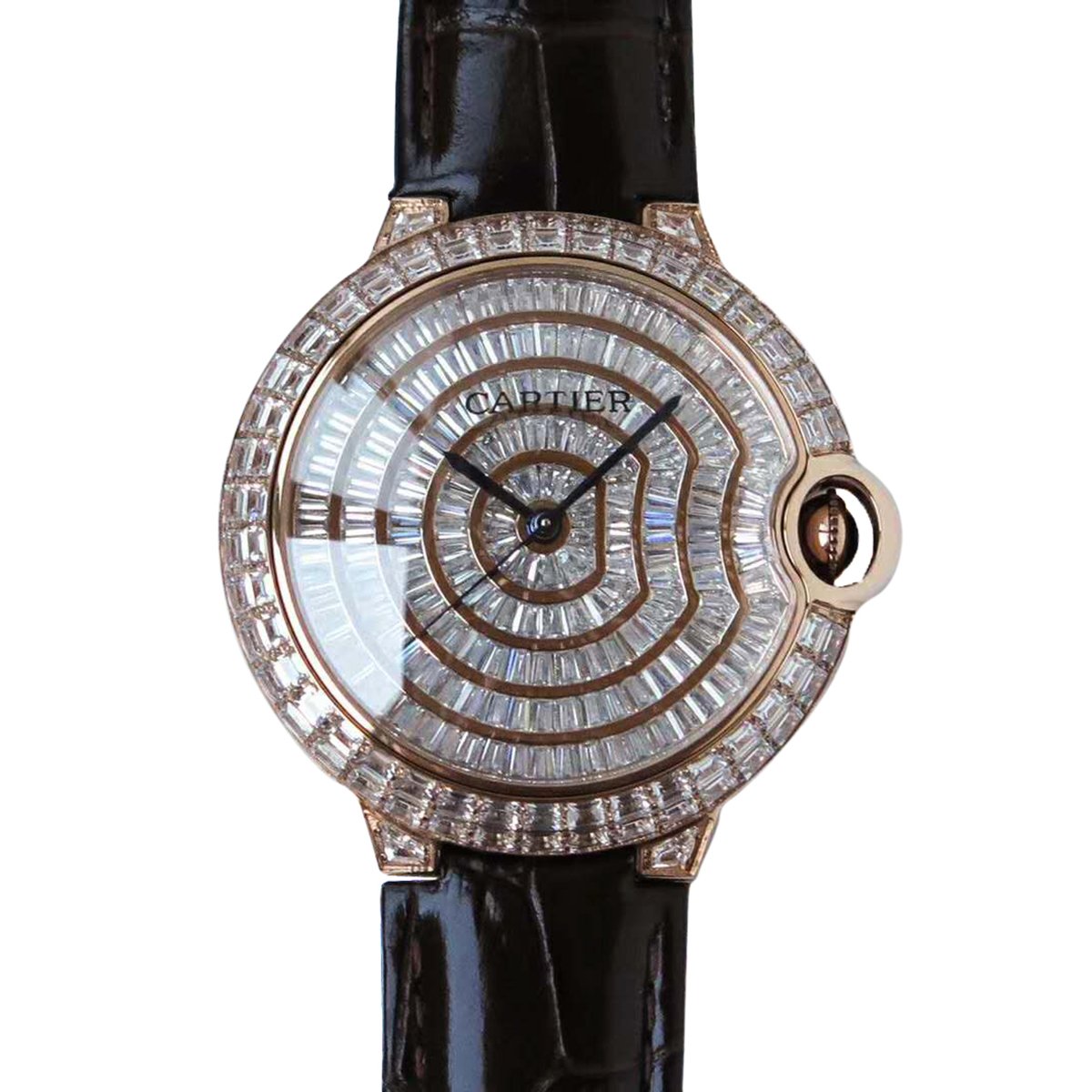 Ballon Bleu de Ca*t1er 42mm D1am0nd Paved Dial in Rose Gold