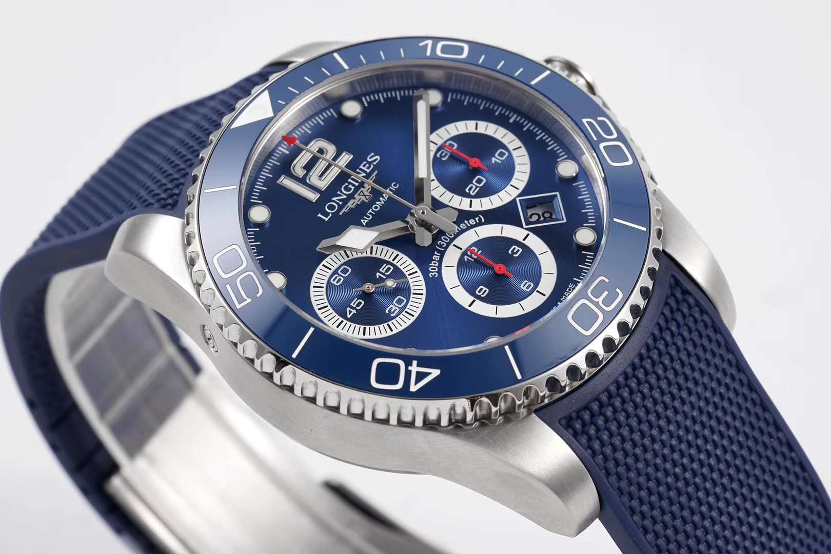 Hydroconquest Blue Dial on Rubber Strap