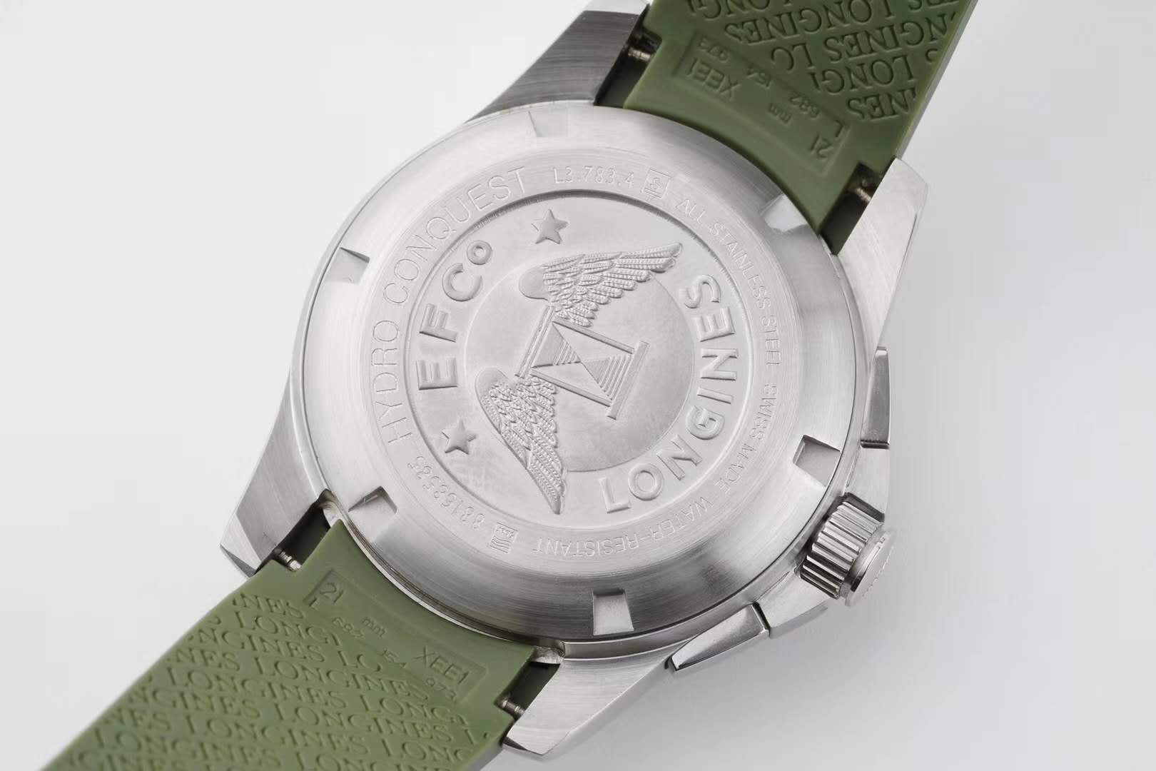 Hydroconquest Green Dial on Rubber Strap