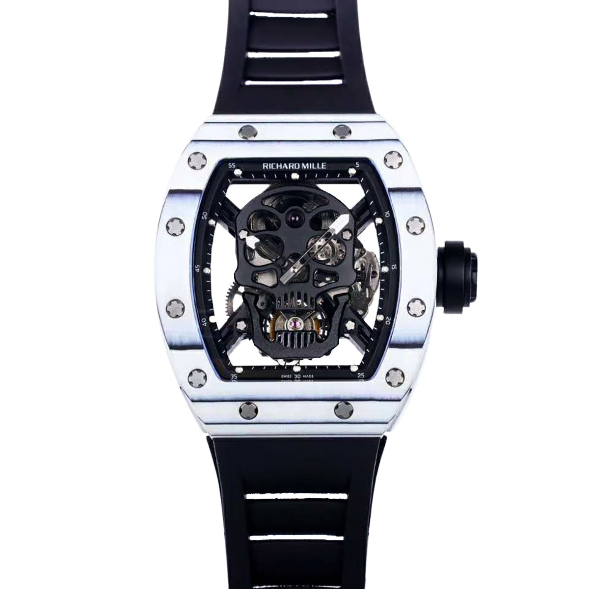 RM 052-01 Tourbillon Black Skull in White NTPT Carbon
