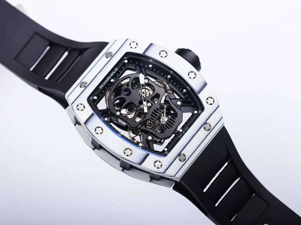 RM 052-01 Tourbillon Black Skull in White NTPT Carbon