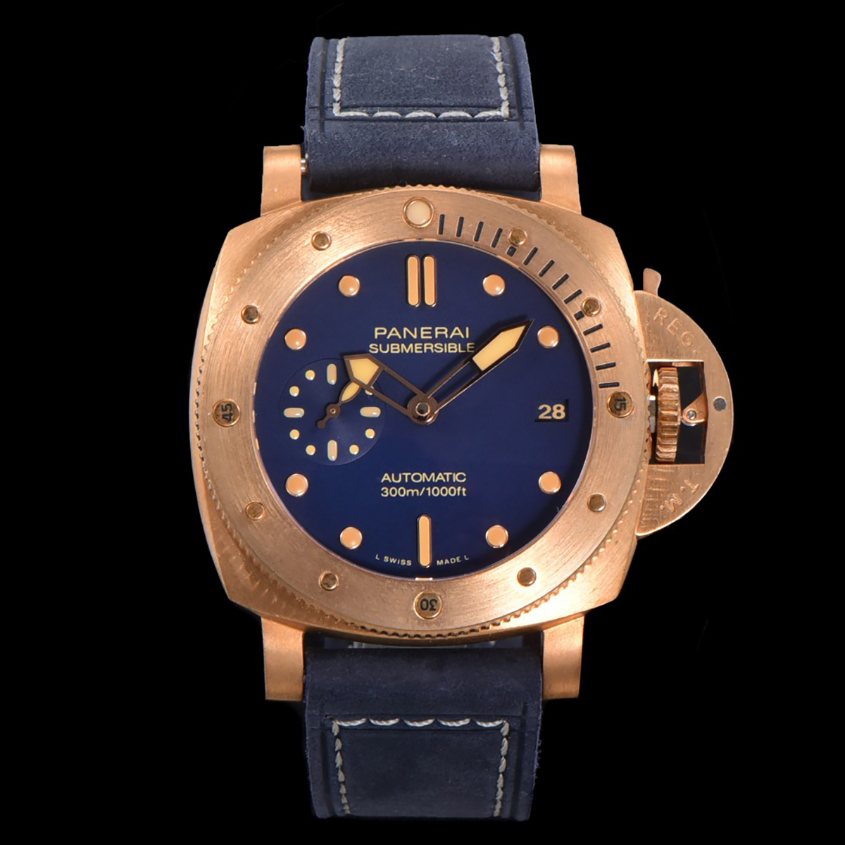 PAM1074 Submersible Bronzo Blu Abisso 42mm