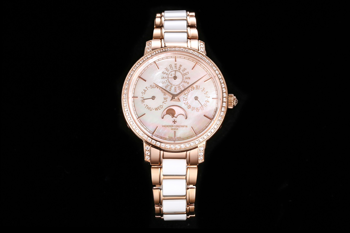 Traditionelle Perpetual Calendar Ultra-Thin 4305T/000R-B947 White Dial in Pink Gold on Bracelet