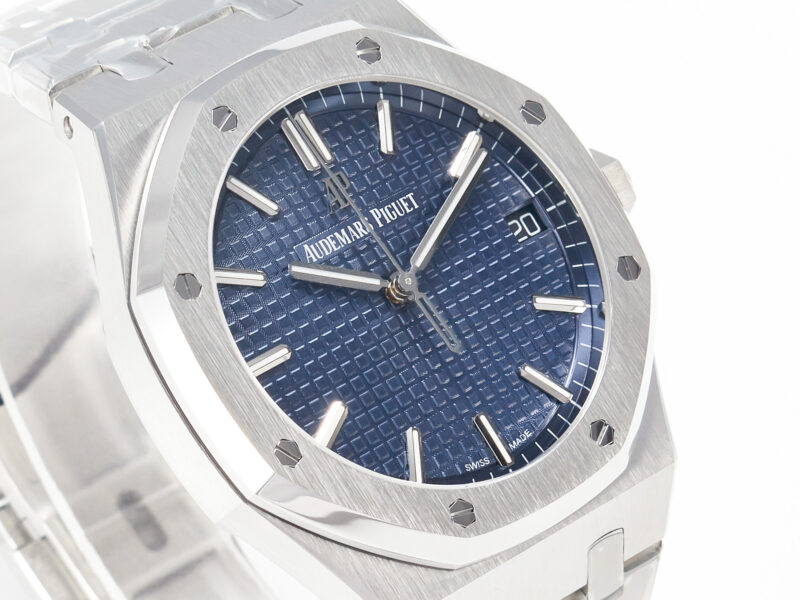 Royal Oak 41mm 15500 SS ZF 1:1 Best Edition Blue Textured Dial on SS Bracelet SA4302 S*per Clone V3