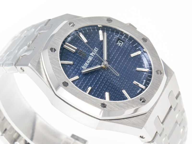 Royal Oak 41mm 15500 SS ZF 1:1 Best Edition Blue Textured Dial on SS Bracelet SA4302 S*per Clone V3