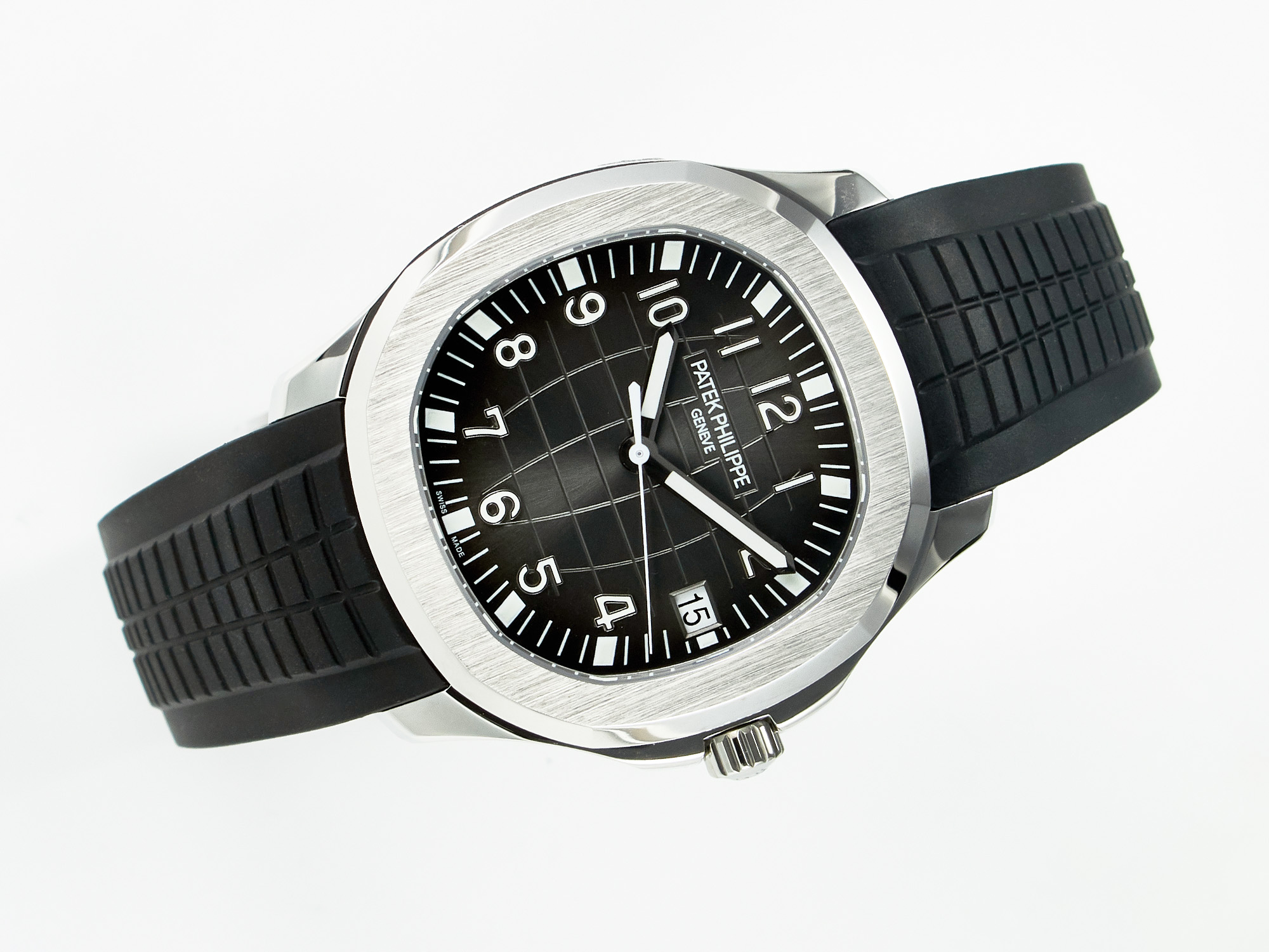 Aquanaut 5167A SS ZF 1:1 Best Edition Black Dial on Black Rubber Strap A324 S*per Clone(New clasp)