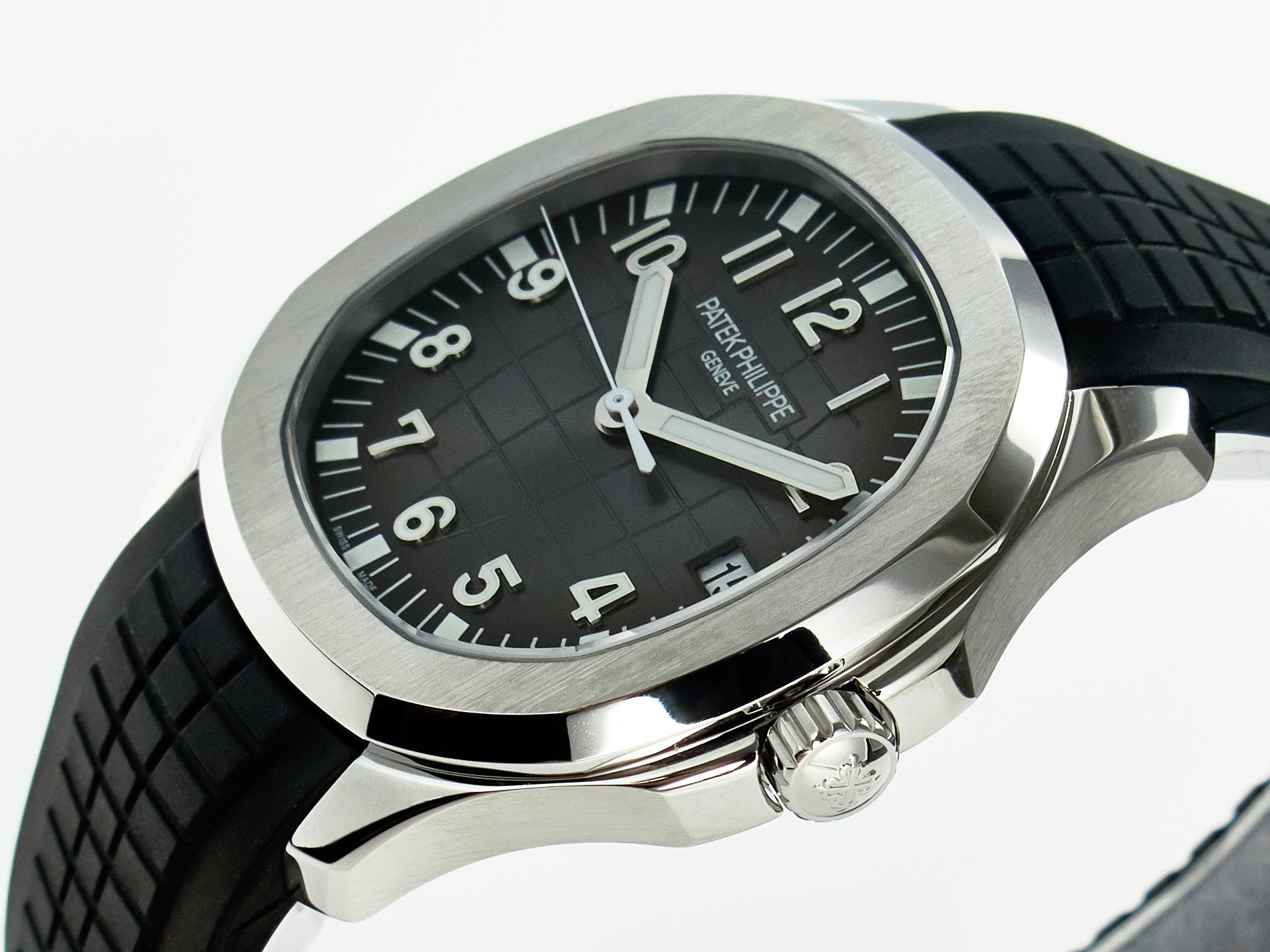 Aquanaut 5167A SS ZF 1:1 Best Edition Black Dial on Black Rubber Strap A324 S*per Clone(New clasp)