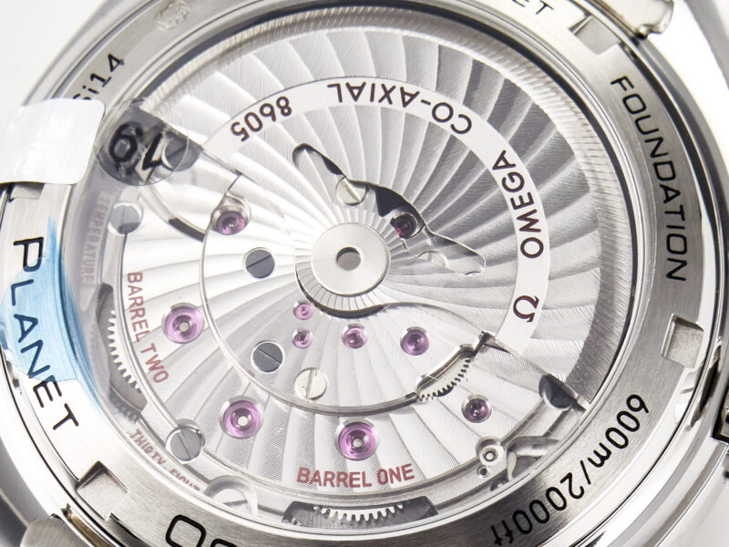 Planet Ocean 600M Co-Axial GMT 43.5mm VSF 1:1 Best Edition Blue Dial Blue Ceramic Bezel on SS Bracelet A8605 S*per Clone