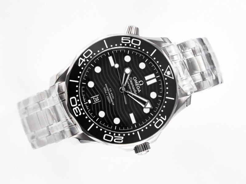 Seamaster Diver 300M VSF 1:1 Best Edition Black Ceramic Black Dial on SS Bracelet A8800 V2